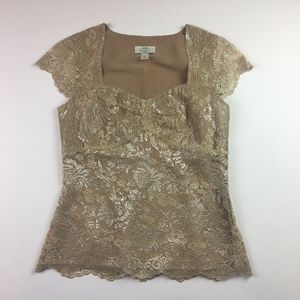 Golden Lace Loft Blouse